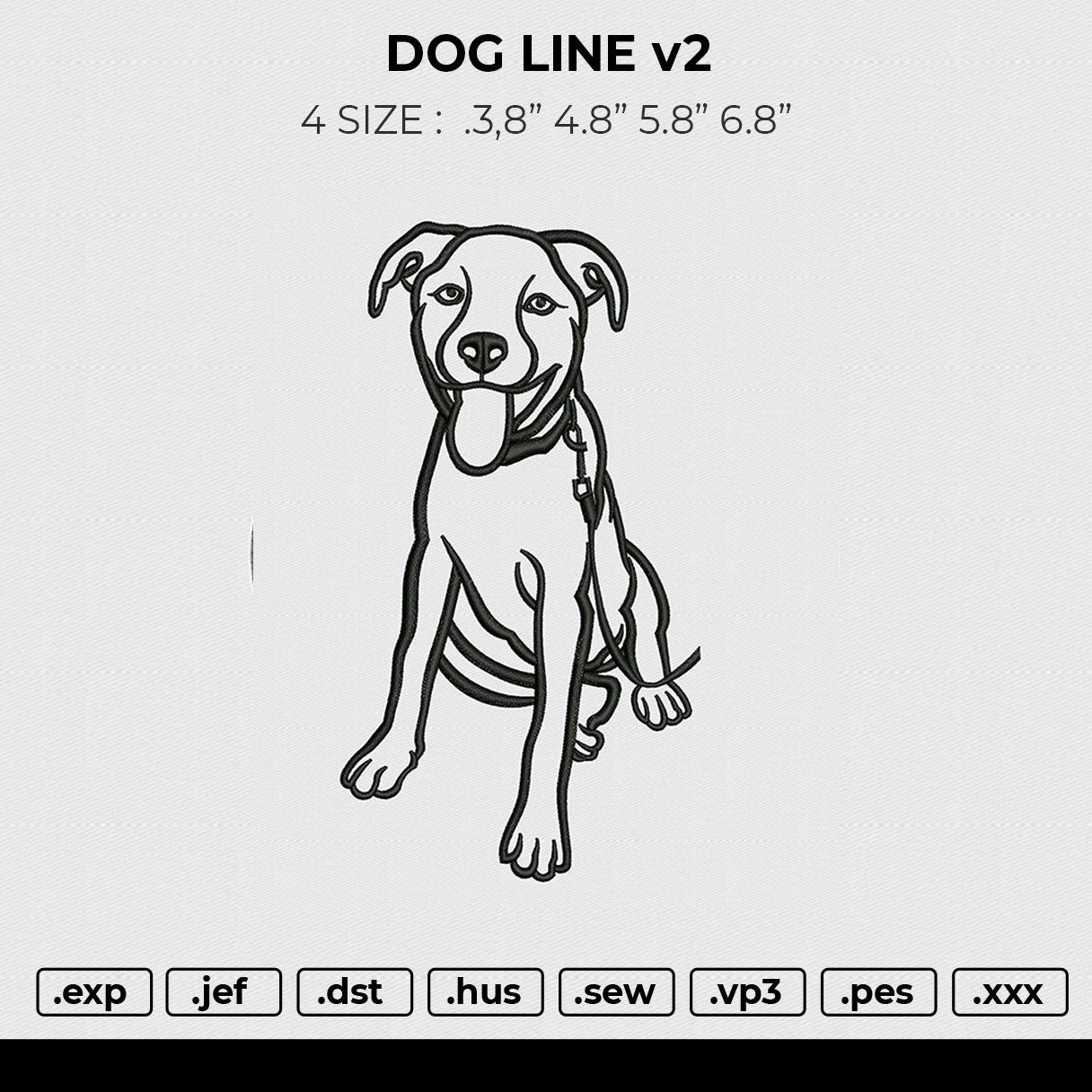 Dog Line v2 Embroidery