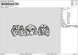 Dogs Outline 1703 Embroidery File 6 sizes