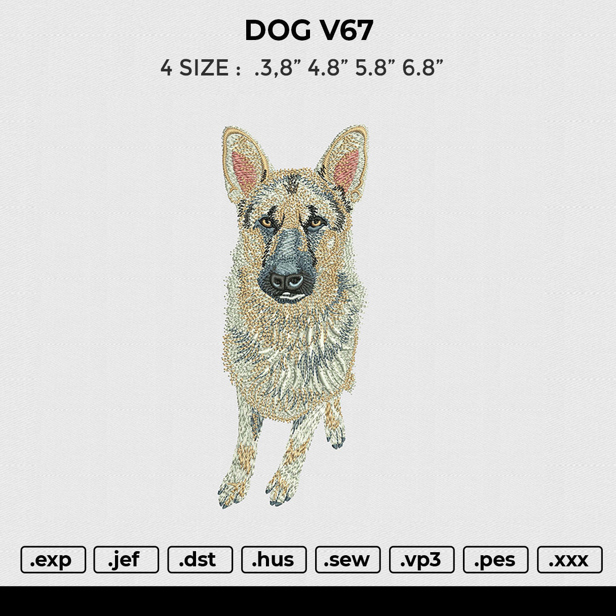 Dog v67 Embroidery