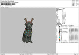 Dog Xmas 1011 Embroidery File 6 sizes