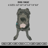 Dog 1902c Embroidery File 6 sizes