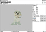 Dog 2901c Embroidery File 6 sizes