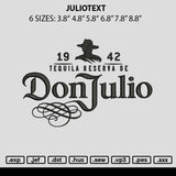 Juliotext Embroidery File 6 sizes