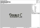 Doubletext Embroidery File 6 sizes