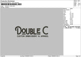 Doubletext Embroidery File 6 sizes