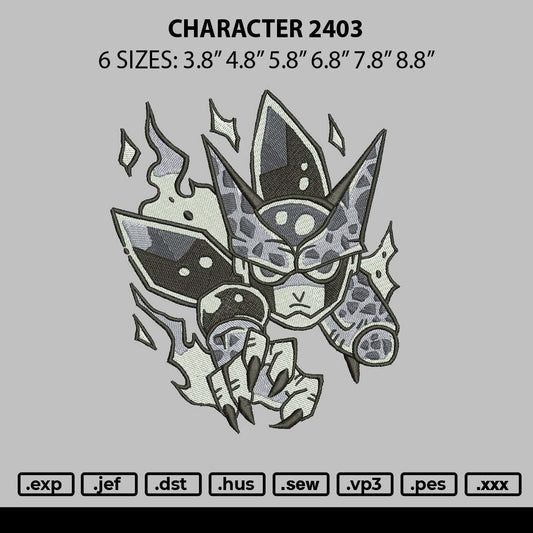 Character 2403 Embroidery File 6 sizes