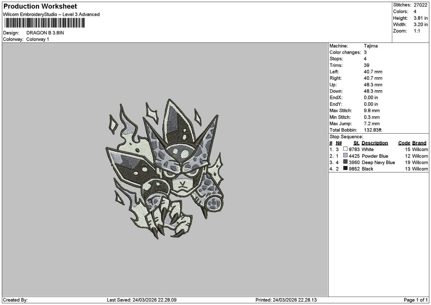 Character 2403 Embroidery File 6 sizes