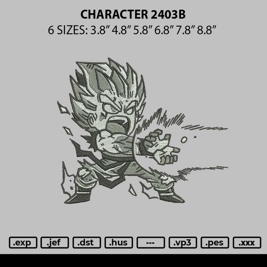 Character 2304b Embroidery File 6 sizes