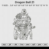 DRAGON BALL Z1 Embroidery File 6 size