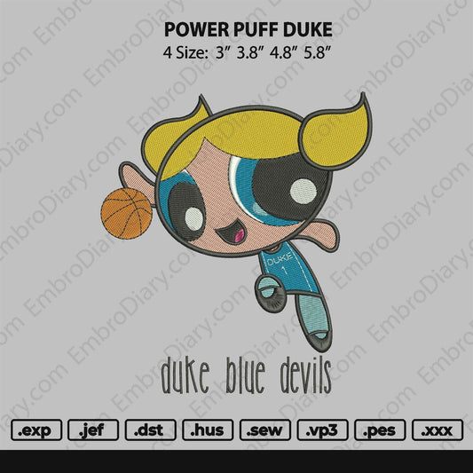 Power Puff Duke Embroidery
