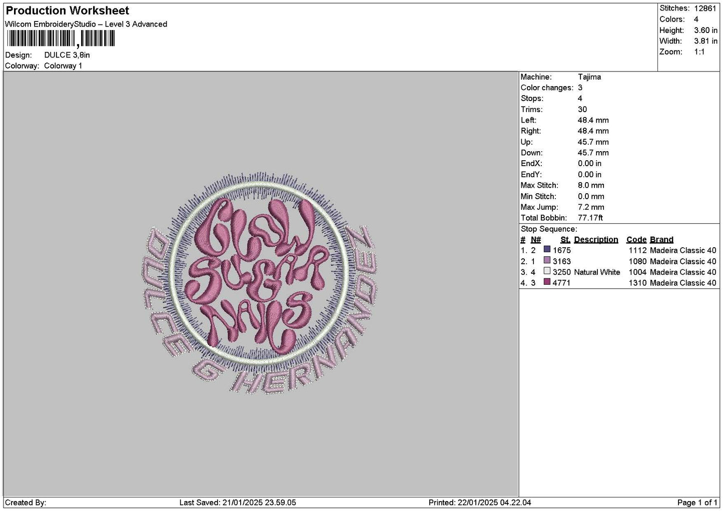 Dulcecircle Embroidery File 6 sizes