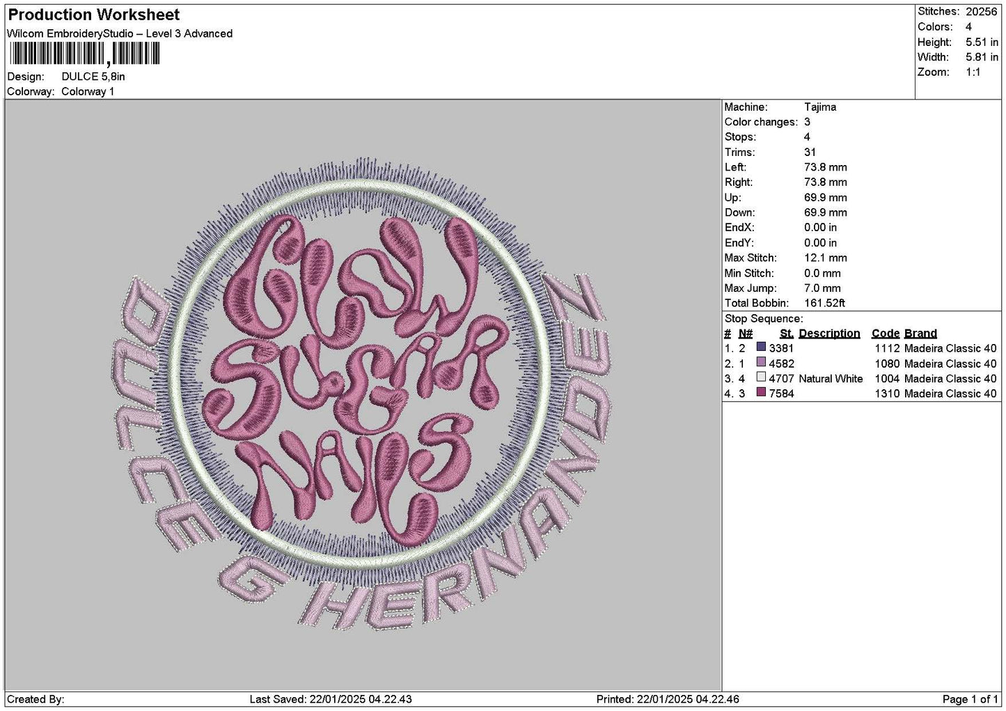 Dulcecircle Embroidery File 6 sizes