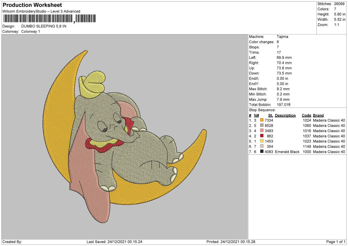 Dumbo Sleeping