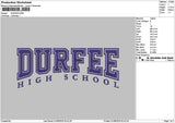 Durfeetext Embroidery File 6 sizes