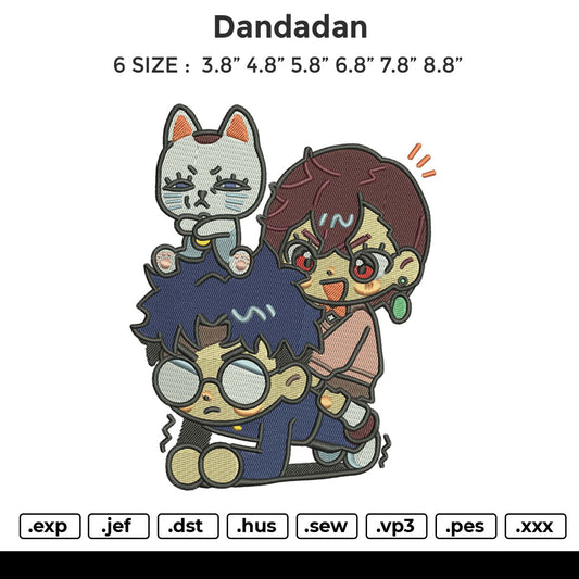 Dandadan Embroidery File 6 size