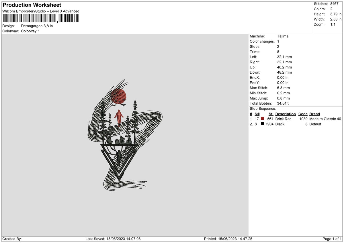 Demogorgon Embroidery File 6 sizes
