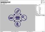 Demographic Embroidery File 6 sizes
