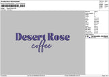 Desert text Embroidery File 6 sizes