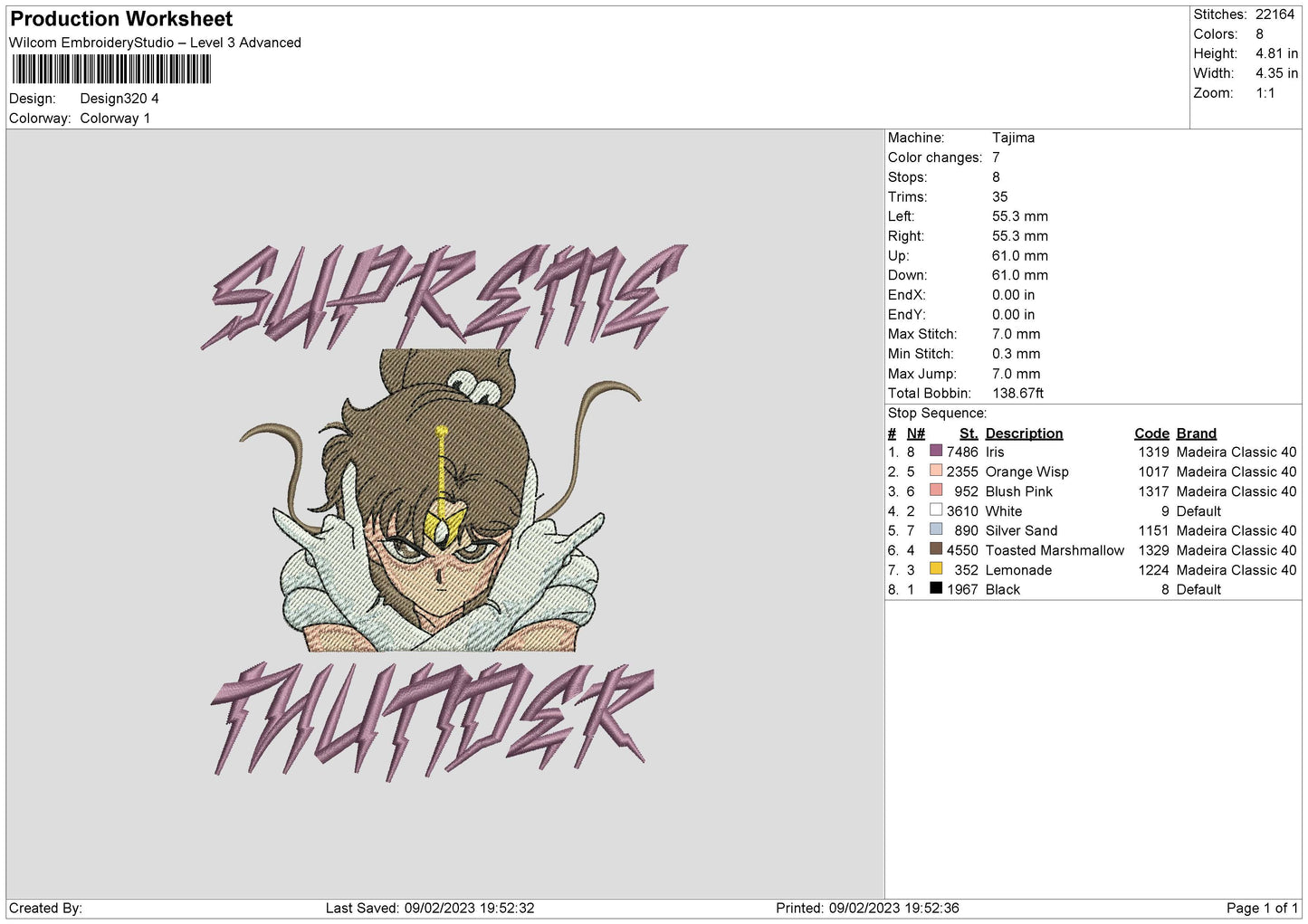 Design320 Embroidery File 6 sizes