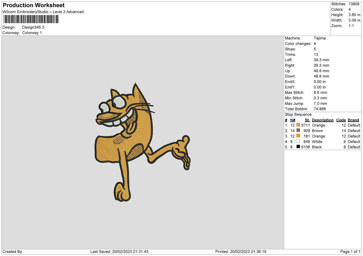 A Dog 01 Embroidery File 6 sizes