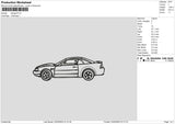 Outline Car Embroidery File 6 sizes