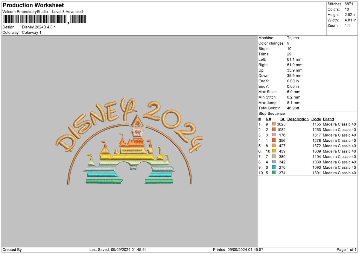 Rainbow 2024 Embroidery File 6 sizes