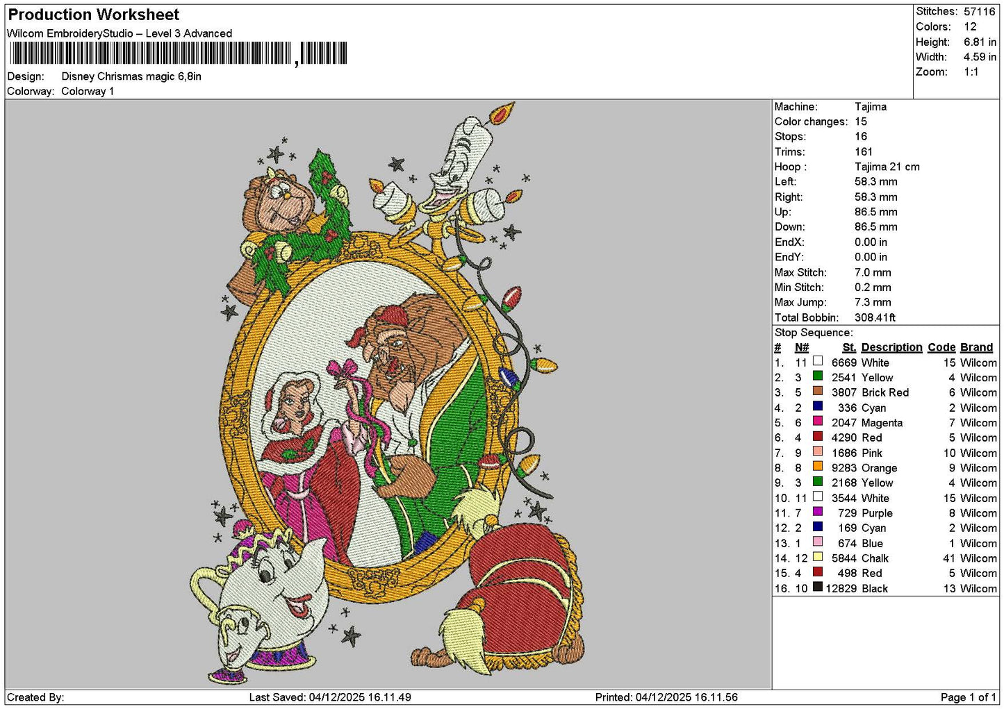 Dland Mirror Magic Embroidery File 6 sizes