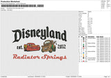 Disneyland Car and mater Embroidery File 6 size