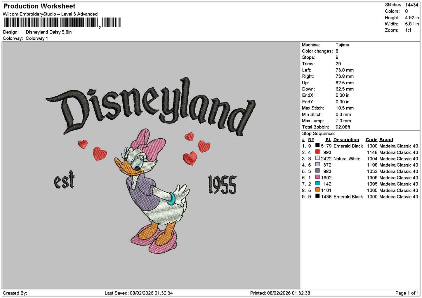 Dland Daisy 0802 Embroidery File 6 sizes