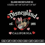 Dland Mickeylove V2 Embroidery File 6 sizes