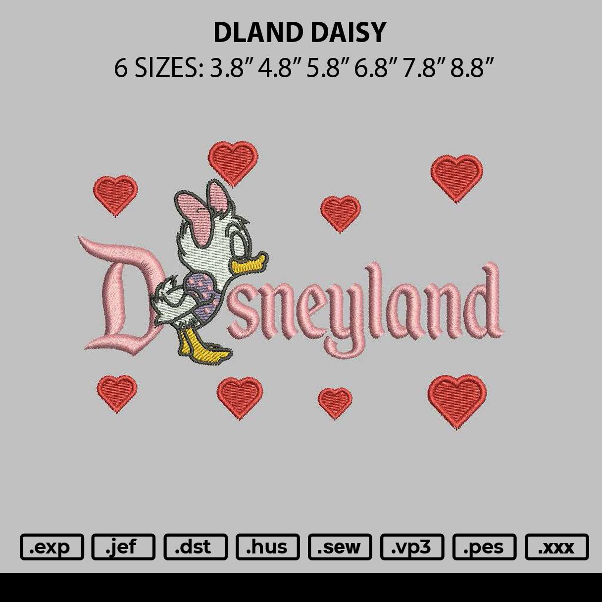 Dland Daisy Embroidery File 6 sizes