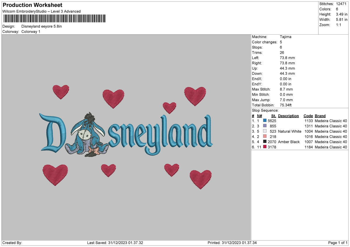 Eeyoreland Embroidery File 6 sizes