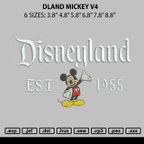 Dland Mickey V4 Embroidery File 6 sizes