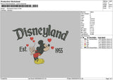 Dland Mickey Kiss Embroidery File 6 sizes
