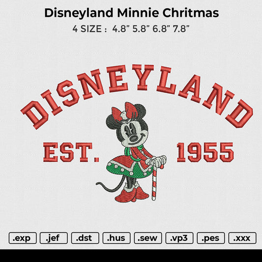 Disneyland minnie chritmas Embroidery