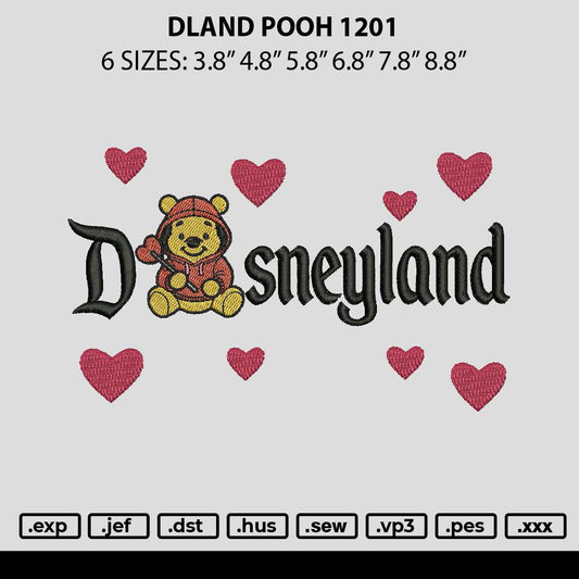 Dland Pooh 1201 Embroidery File 6 sizes