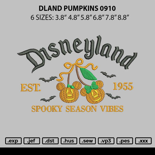 Dland Pumpkins 0910 Embroidery File 6 sizes