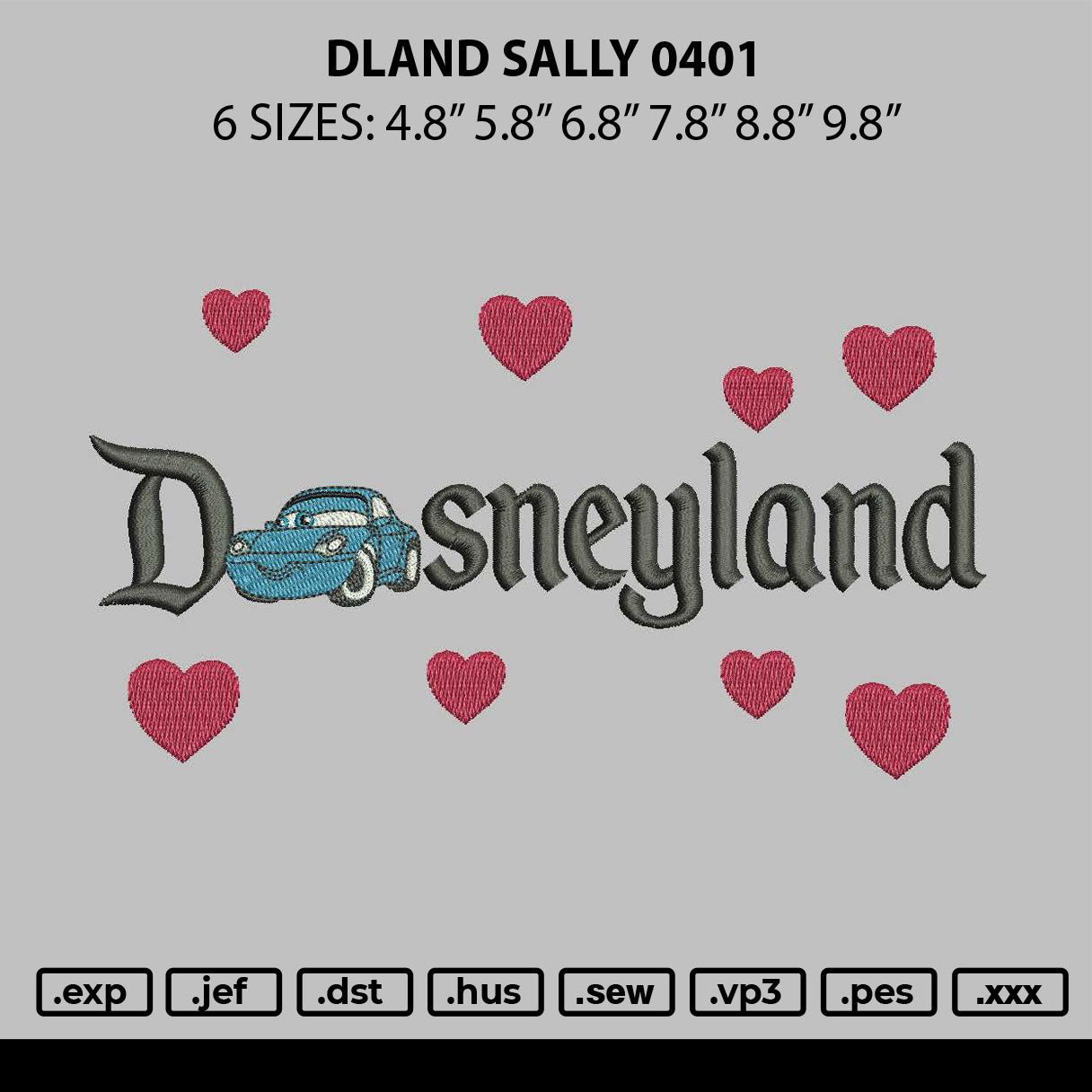 Dland Sally 0401 Embroidery File 6 sizes