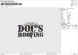 Doc's Roofing v2 Embroidery File 6 size