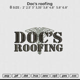 Doc's Roofing v2 Embroidery File 6 size