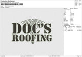 Doc's roofing V3 Embroidery File 6 size