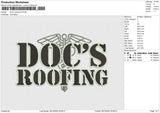 Doc's roofing V3 Embroidery File 6 size