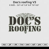 Doc's roofing V3 Embroidery File 6 size
