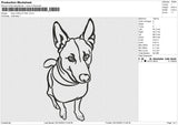 Dog outline 011223 Embroidery File 6 size