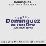 Domingues Embroidery File 6 size
