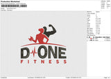 Done fitnes Embroidery File 6 size