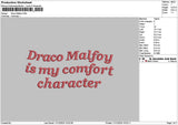 Dracotext 02 Embroidery File 6 sizes