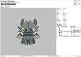 Dragon Black Embroidery