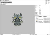 Dragon Black Embroidery