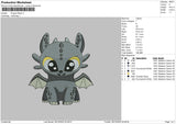Dragon Black Embroidery